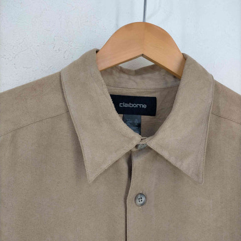 クレイボーン Claiborne フェイクスウェード ストライプ L/Sシャツ メンズ import:XL