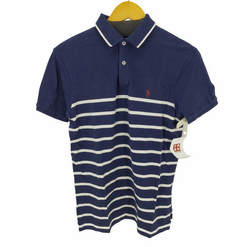 ポロラルフローレン POLO RALPH LAUREN CUSTOM FIT ボーダーS/S ポロシャツ スモールポニー刺繍 メンズ import:M