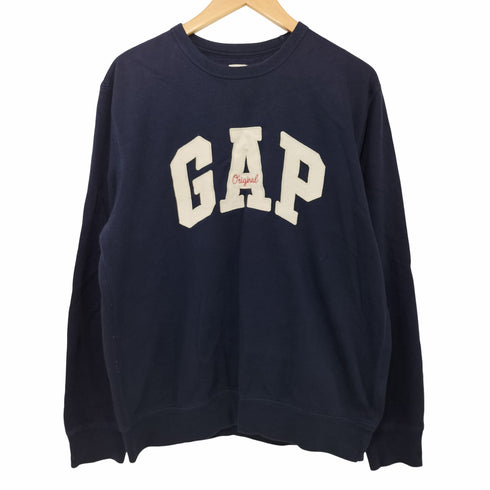 ギャップ Gap フロントロゴワッペンクルーネックスウェット メンズ M