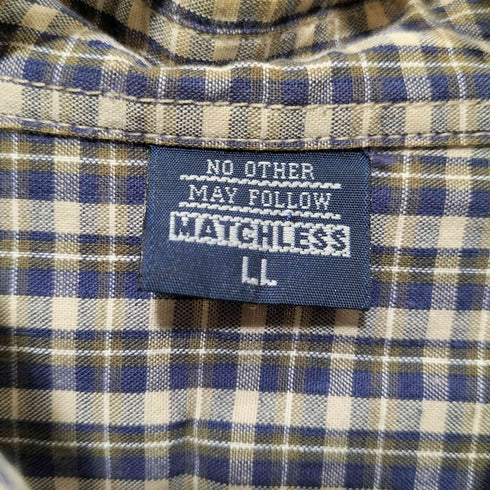 MATCHLESS 90-2000s チェック柄 オーバーサイズ長袖シャツ メンズ LL