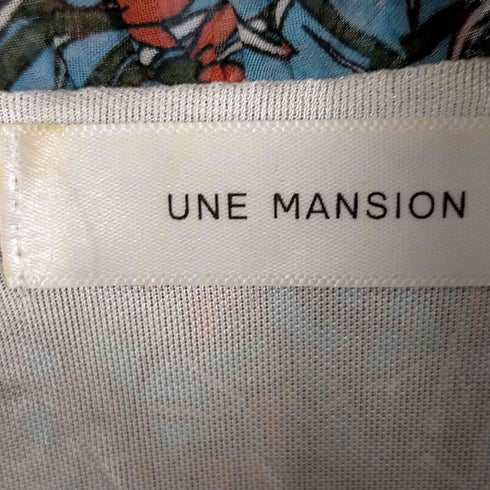 ユヌマンション UNE MANSION 花柄スタンドカラープリーツワンピース レディース FREE