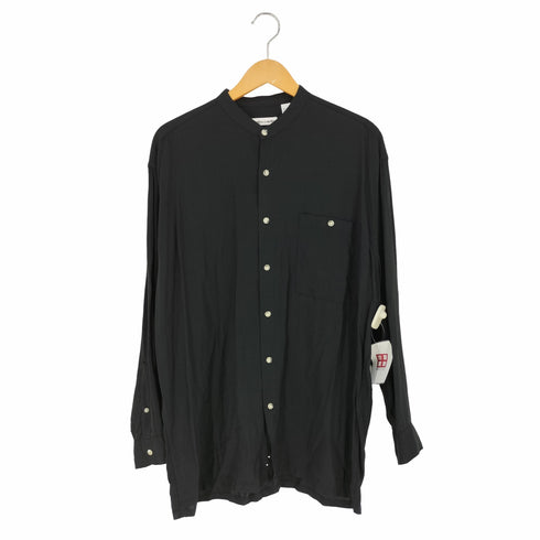 ピエールカルダン pierre cardin レーヨン バンドカラーシャツ メンズ import:L
