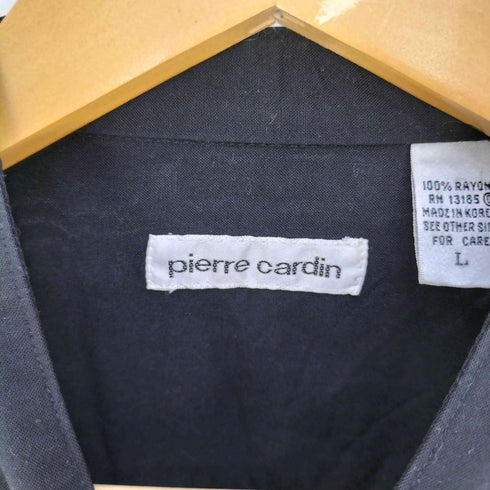 ピエールカルダン pierre cardin レーヨン バンドカラーシャツ メンズ import:L