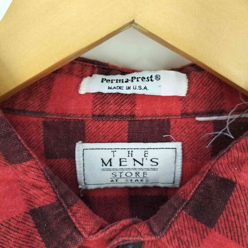 シアーズ Sears 90s USA製 The Mens Store Perma-Prest チェックシャツ メンズ