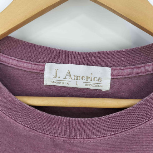 ジェイ アメリカ J.AMERICA USA製 ALASKA刺繍 フィッシュ 魚 クルーネックTシャツ メンズ import:L
