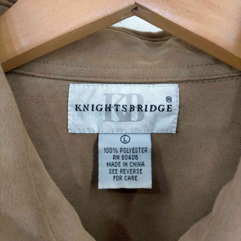 KNIGHTS BRIDGE フラップポケット フェイクスウェードL/Sシャツ メンズ import:L