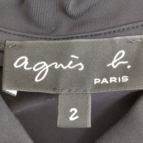 アニエスベー agnes b. PARIS 丸襟 スナップボタンノースリーブブラウス レディース 2