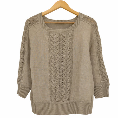 マックスマーラ MAX MARA 白タグ 切替 リネンサマーニット レディース M