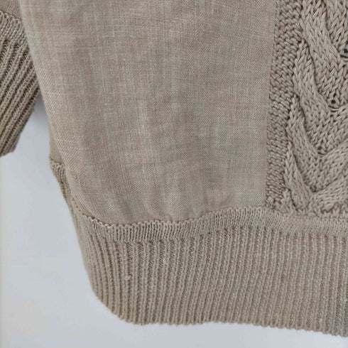 マックスマーラ MAX MARA 白タグ 切替 リネンサマーニット レディース M