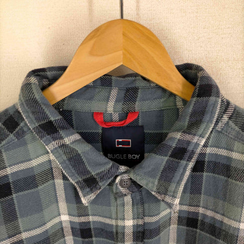 ビューグルボーイ Bugle Boy ヘビーフランネルチェックシャツ 両フラップ ボックスシルエット メンズ 2XL