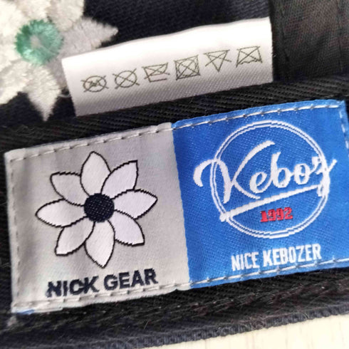 ケボズ KEboz ×NICK GEAR SP Flower & Embroidery Logo BASE BALL CAP メンズ FREE
