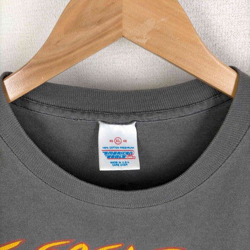 80S 88年© US AIR FORCE AMERICAN EAGLE F-15 EAGLE 戦闘機プリント クルーネックTシャツ 裾袖シングル USA製 メンズ JPN:XL