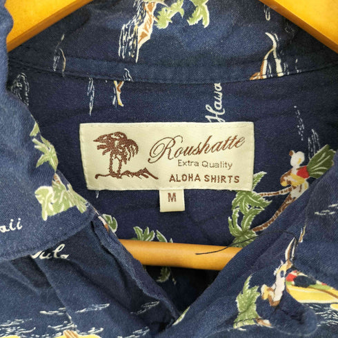 ルーシャット ROUSHATTE 総柄 レーヨン アロハシャツ メンズ JPN:M