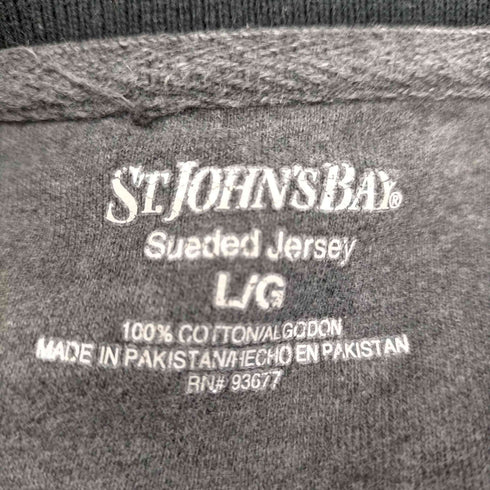 セントジョンズベイ ST.JOHNS BAY ボーダー柄 長袖ポロシャツ メンズ import:L