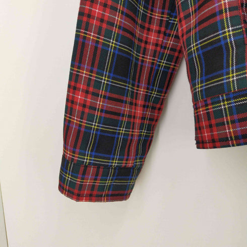 ザラ ZARA タータンチェック 中綿ブルゾン メンズ import:XL