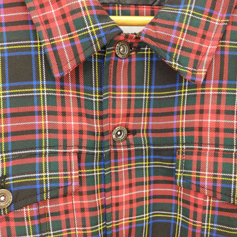 ザラ ZARA タータンチェック 中綿ブルゾン メンズ import:XL