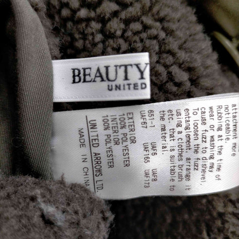 ビューティーアンドユースユナイテッドアローズ BEAUTY & YOUTH UNITED ARROWS ボア×ポリエステル フィッシュテール リバーシブル コート レディース JPN:M