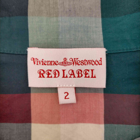 ヴィヴィアンウエストウッドレッドレーベル Vivienne Westwood RED LABEL オーブ刺繍 ドットストライプ丸襟シャツ レディース JPN:M