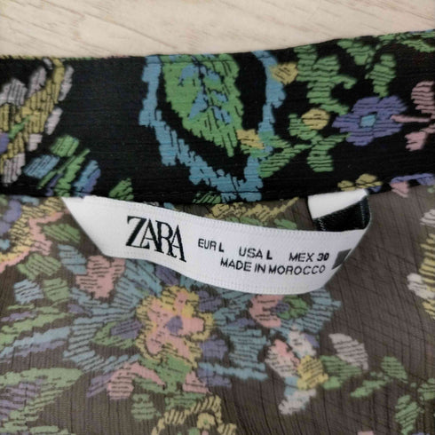 ザラ ZARA シア―ペイズリーブラウス レディース JPN:L
