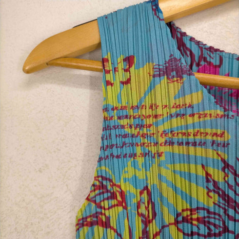 プリーツプリーズイッセイミヤケ PLEATS PLEASE ISSEY MIYAKE 07SS 総柄プリーツタンクトップ レディース JPN:S