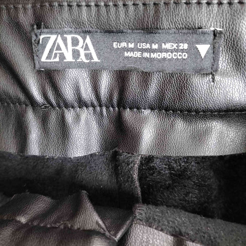 ザラ ZARA フェイクレザーショーツ ショートパンツ レディース M
