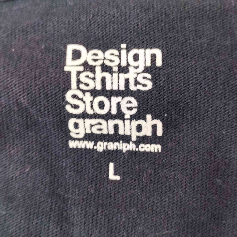 デザインティーシャツストアグラニフ Design Tshirts Store graniph キャラクター 刺繍 クルーネック S/S Tシャツ メンズ JPN:L