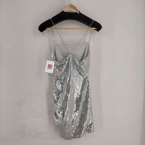 ザラ ZARA シルバー スパンコールミニドレス レディース JPN:S