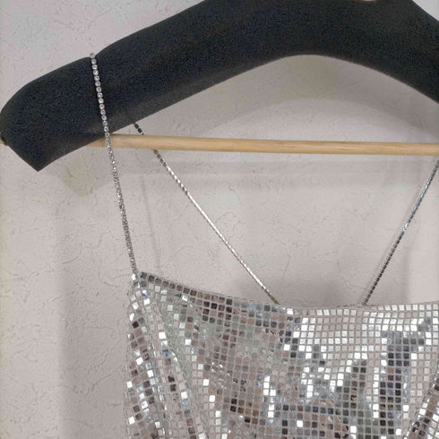 ザラ ZARA シルバー スパンコールミニドレス レディース JPN:S