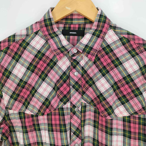 ディーゼル DIESEL スナップボタン チェックシャツ メンズ import:M