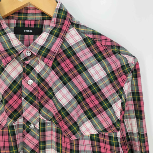 ディーゼル DIESEL スナップボタン チェックシャツ メンズ import:M