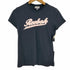 リーボック Reebok 00s フロントラバーロゴプリント ストレッチTシャツ ピチT Y2K レディース JPN:L