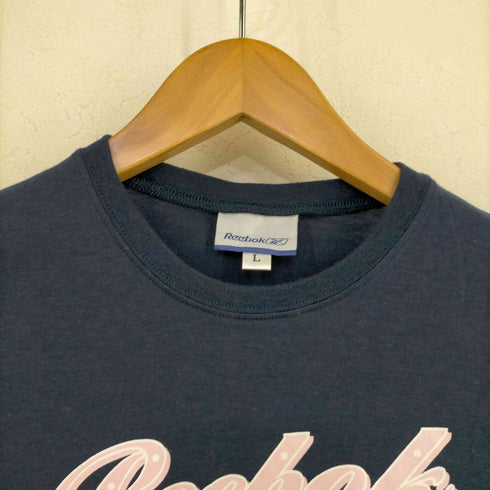 リーボック Reebok 00s フロントラバーロゴプリント ストレッチTシャツ ピチT Y2K レディース JPN:L