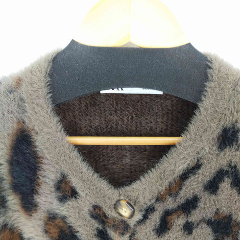 ザラ ZARA レオパードシャギーカーディガン レディース import:M