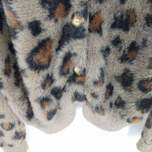 ザラ ZARA レオパードシャギーカーディガン レディース import:M