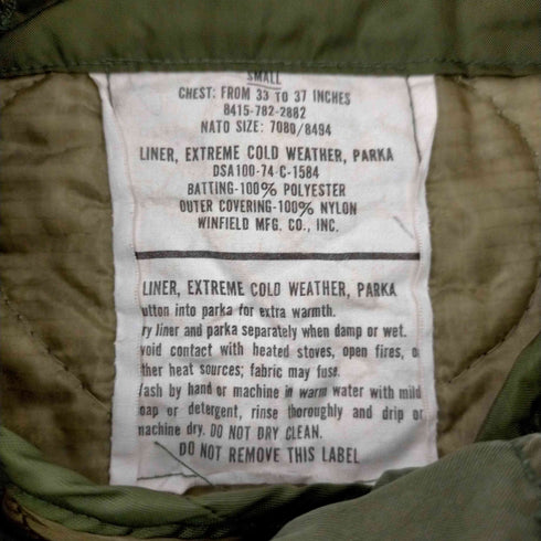 ユーエスアーミー US ARMY M-65 74年 フィッシュテール パーカー VANDERBILT SHIRT CO メンズ MEDIUM-regular