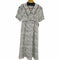 トッコクローゼット tocco closet コード切り替え襟付きラインフラワープリントワンピース レディース JPN:M