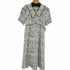 トッコクローゼット tocco closet コード切り替え襟付きラインフラワープリントワンピース レディース JPN:M
