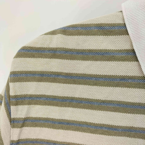 ポロバイラルフローレン Polo by RALPH LAUREN USA製 ポニー刺繍 ボーダー S/S ポロ シャツ メンズ import:L