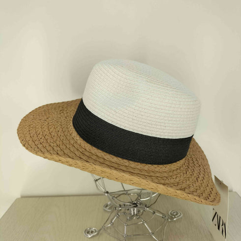 ザラ ZARA CONTRAST BAND HAT コントラスト バンドハット レディース S
