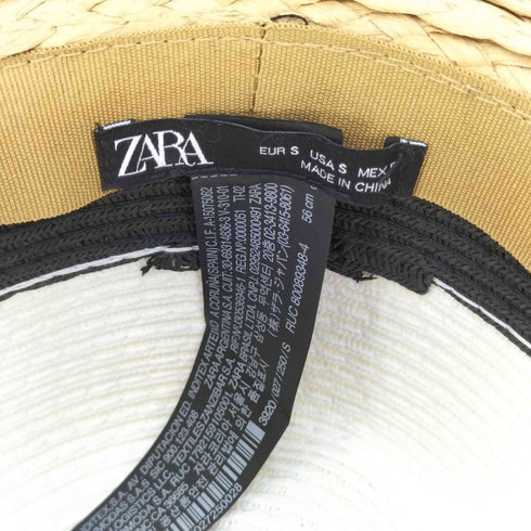 ザラ ZARA CONTRAST BAND HAT コントラスト バンドハット レディース S