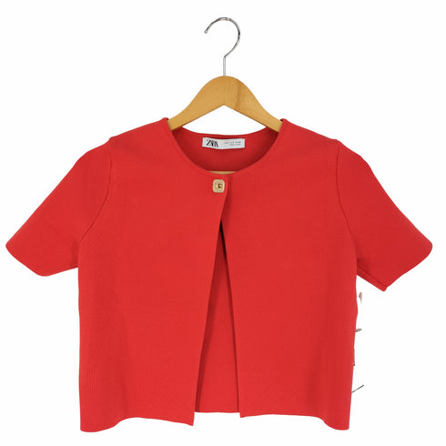 ザラ ZARA クロップドニットカーディガン レディース import:S