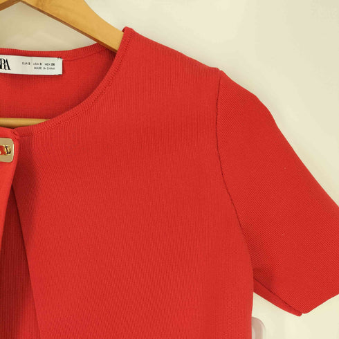 ザラ ZARA クロップドニットカーディガン レディース import:S
