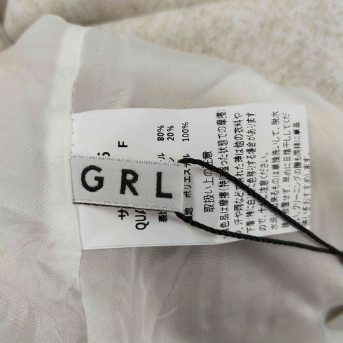 グレイル GRL 配色襟付きダブルボタンミドル丈コート レディース FREE