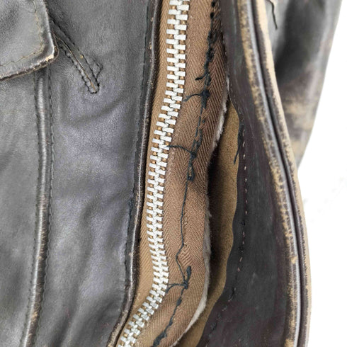 ショット Schott 70-80S I.S.674.M.S G-1 裏 襟 ボア レザー FLIGHT JACKET フライトジャケット TALONジップ メンズ
