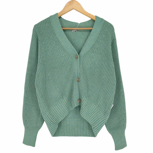 グリーンレーベルリラクシング GREEN LABEL RELAXING ミックスカラーアゼVネックカーディガン レディース FREE