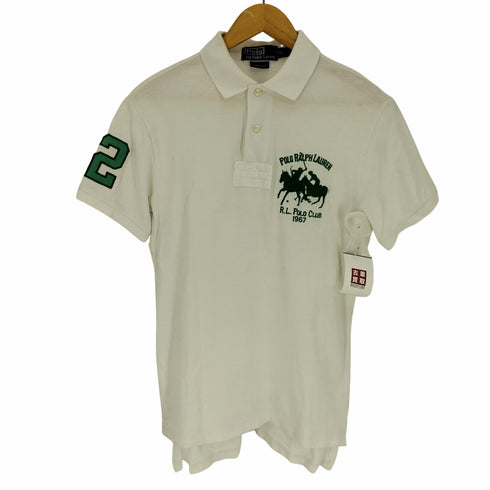 ポロバイラルフローレン Polo by RALPH LAUREN CUSTOM FIT R.L POLO CLUB 1967 ナンバリングポロシャツ メンズ import:S