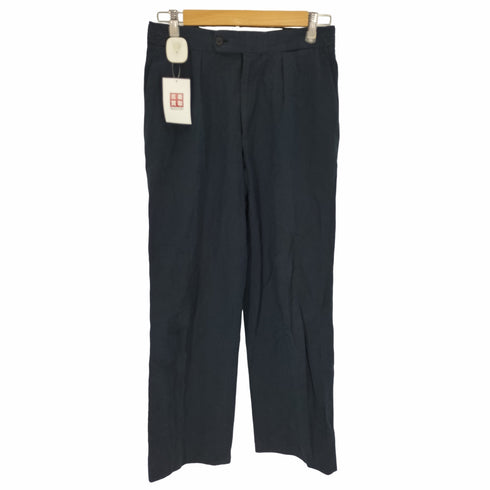 ジービーエストラウザーズ GBS trousers イタリア製 タックセンタープレス リネンシアサッカー スラックス パンツ LAMPO ジップ メンズ JPN:46