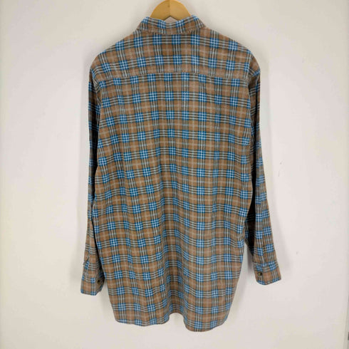 “Red Oak Ranch Apparel 80S USA製 プリントネルチェックシャツ メンズ JPN:XL