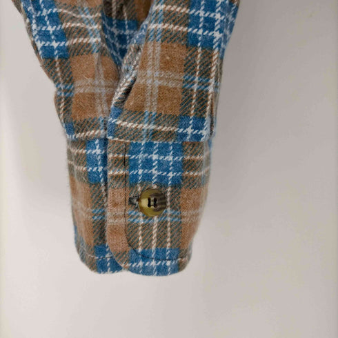 “Red Oak Ranch Apparel 80S USA製 プリントネルチェックシャツ メンズ JPN:XL