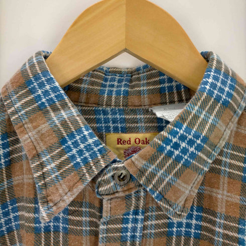 “Red Oak Ranch Apparel 80S USA製 プリントネルチェックシャツ メンズ JPN:XL